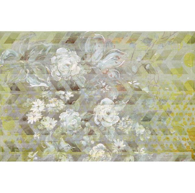 'White Flower Bouquet' Graphic Art Print on Wrapped Canvas East Urban Home Size: 41cm H x 61cm W on Productcaster.