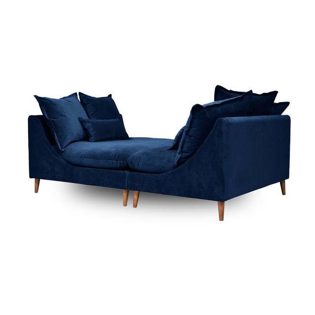 Schlafsofa Jort 17 Stories Polsterfarbe: Marineblau on Productcaster.