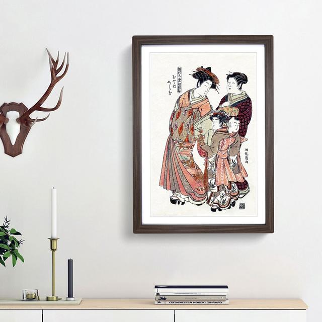 Courtesan Shiratama by Isoda Koryusai - Picture Frame Painting Print East Urban Home Frame Option: Walnut Framed, Size: 65cm H x 48cm W x 2cm D on Productcaster.