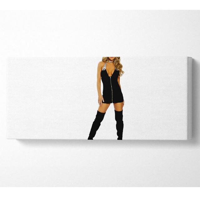 Beauty in a Black Dress - Wrapped Canvas Art Prints Canora Grey Size: 40.6cm H x 101.6cm W on Productcaster.