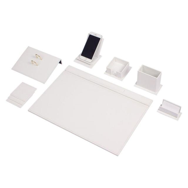 Michellele Faux Leather Desk Organiser Set Ebern Designs Colour: Black on Productcaster.