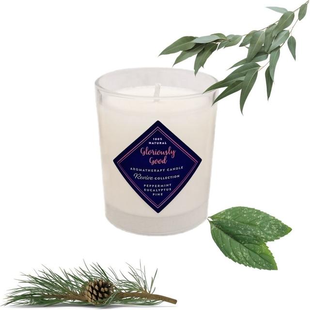 Revive Peppermint, Eucalyptus & Pine Scented Jar Candle Gloriously Good on Productcaster.