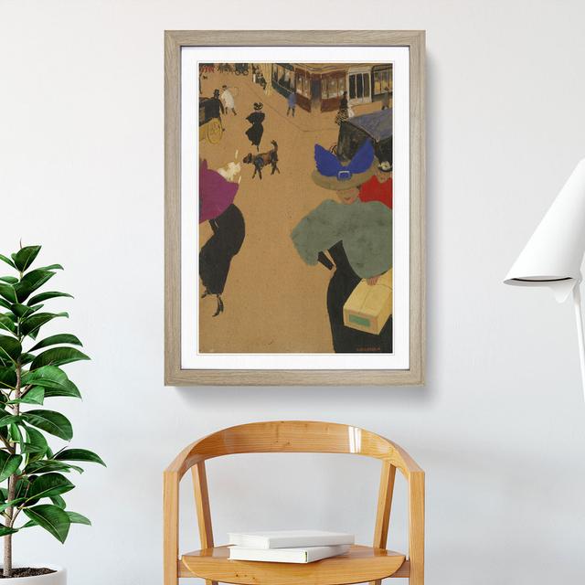 Street Scene in Paris by Felix Vallotton - Picture Frame Painting East Urban Home Frame Option: Oak Framed, Size: 36cm H x 27cm W x 2cm D on Productcaster.