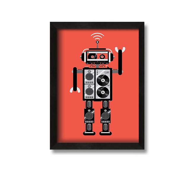 Robot Dance - Picture Frame Graphic Art on Canvas Maturi Size: 84cm H x 60cm W x 10cm D on Productcaster.