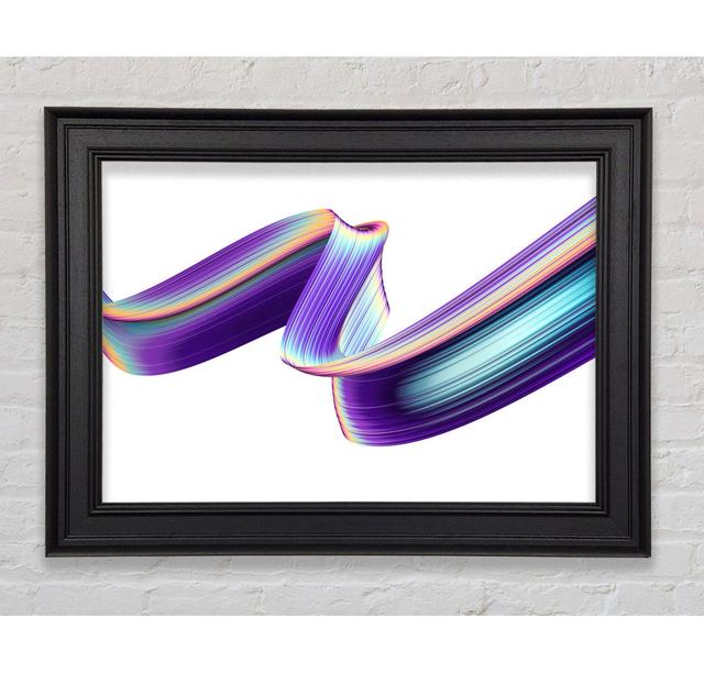 Ribbon Of Purple Neon Light Framed Print Ivy Bronx Size: 42cm H x 59.7cm W x 8cm D on Productcaster.