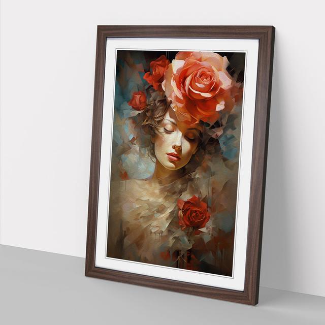 Rose Modern - Single Picture Frame Art Prints on Wood Rosdorf Park Format: Walnut Framed, Size: 34cm H x 25cm W x 2cm D on Productcaster.