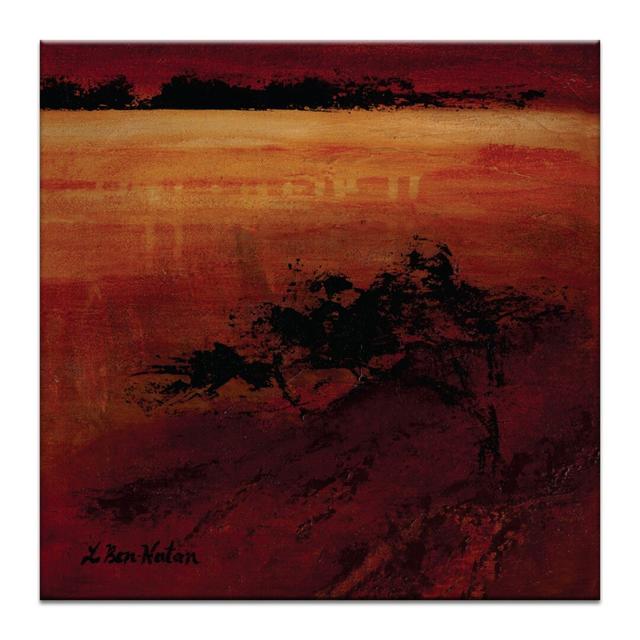 'Alizarin Dusk' by Lydia Ben-Natan Art Print Wrapped on Canvas East Urban Home Size: 76cm H x 76cm W x 3.8cm D on Productcaster.