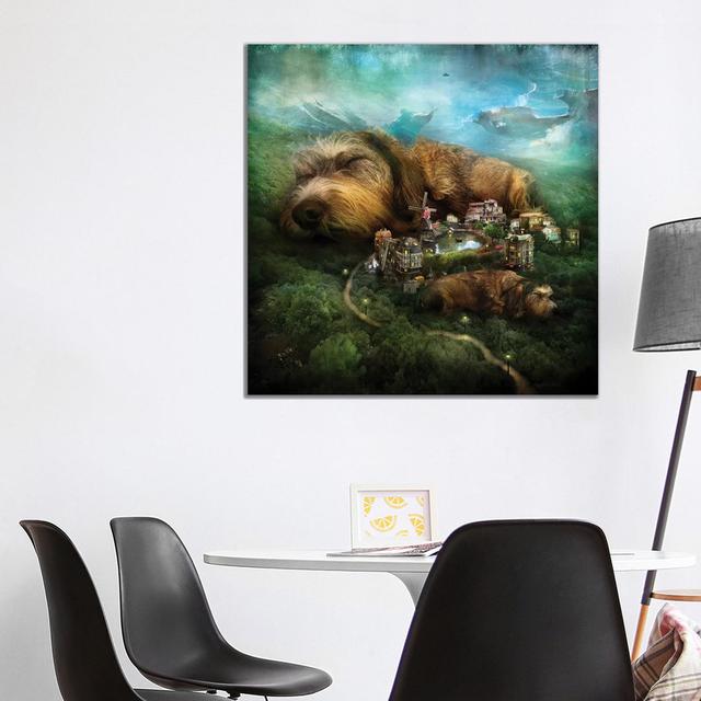 Sleeping Dogs by Alexander Jansson - Wrapped Canvas Graphic Art Happy Larry Size: 93.98cm H x 93.98cm W x 1.91cm D on Productcaster.