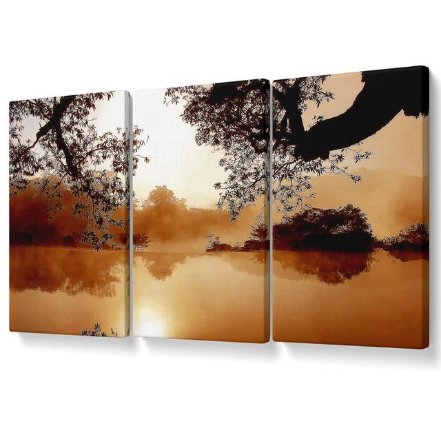 Cocoa Bay - 3 Piece Wrapped Canvas Photograph Ebern Designs Size: 101.6cm H x 203cm W x 10cm D on Productcaster.