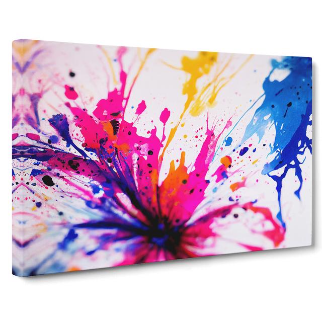 Flower Splash Vol.4 Abstract - Wrapped Canvas Graphic Art Metro Lane Size: 35cm H x 50cm W x 3cm D on Productcaster.