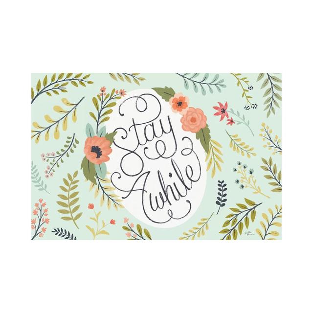 Retro Garden I Mint by Janelle Penner - Wrapped Canvas Typography Latitude Vive Size: 66.04cm H x 101.6cm W x 3.81cm D on Productcaster.