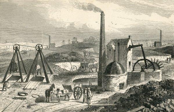 Whimsey or Engine Drawing Coal in the Staffordshire Collieries by Charles Tomlinson - Drawing Print on Paper East Urban Home Size: 30cm H x 40cm W x 0 on Productcaster.