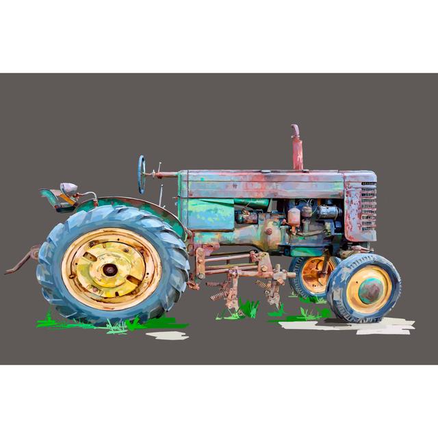 Vintage Tractor VIII - Wrapped Canvas Art Prints Borough Wharf Size: 20cm H x 30cm W x 3.8cm D on Productcaster.