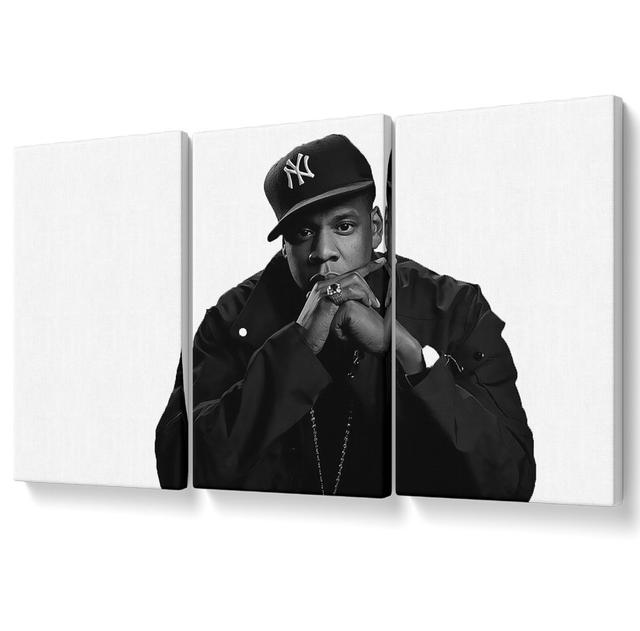 Jay Z Baseball Hat Canvas 3 Panel Set Bright Star Size: 50.8cm H x 106.6cm W on Productcaster.