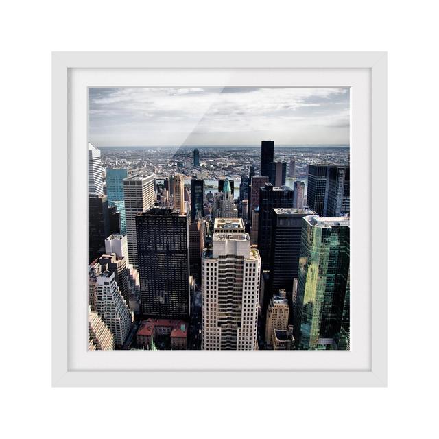 In the Middle of New York - Picture Frame Photograph Print on Paper East Urban Home Frame Options: Matt White, Size: 50cm H x 50cm W x 2cm D on Productcaster.