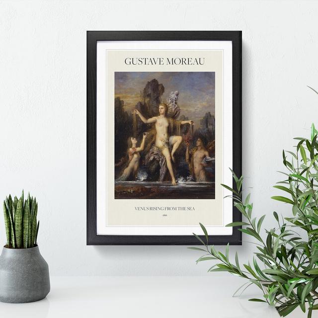 Venus Rising from the Sea by Gustave Moreau - Picture Frame Art Prints East Urban Home Size: 65cm H x 48cm W x 2cm D, Frame Option: Black on Productcaster.