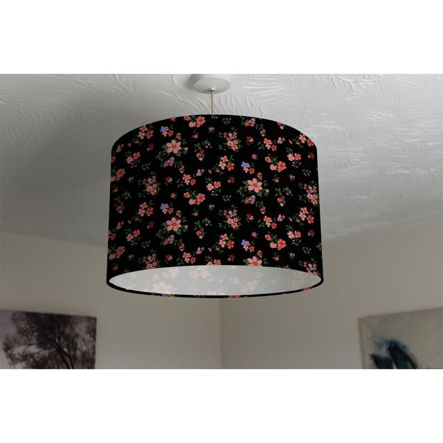 Beautiful Flowers Cotton Drum Lamp Shade Ebern Designs Size: 25cm H x 40cm W x 40cm D on Productcaster.