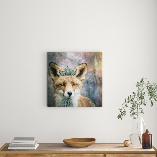 Queen Fox by Morgan Jones - Wrapped Canvas Graphic Art Print East Urban Home Size: 61cm H x 61cm W x 3.81cm D on Productcaster.