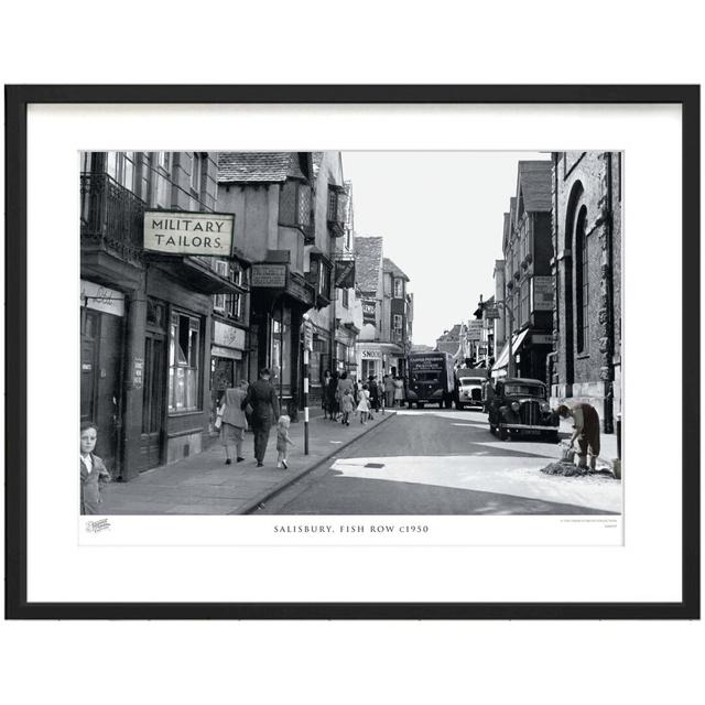 'Salisbury, Fish Row C1950' - Picture Frame Photograph Print on Paper The Francis Frith Collection Size: 40cm H x 50cm W x 2.3cm D on Productcaster.