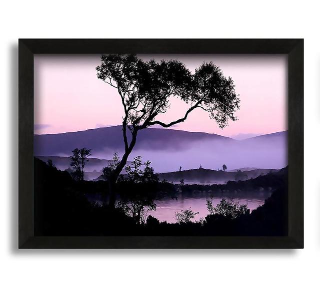 Lakeside Tree - Picture Frame Graphic Art on Canvas Union Rustic Size: 42cm H x 60cm W x 10cm D on Productcaster.