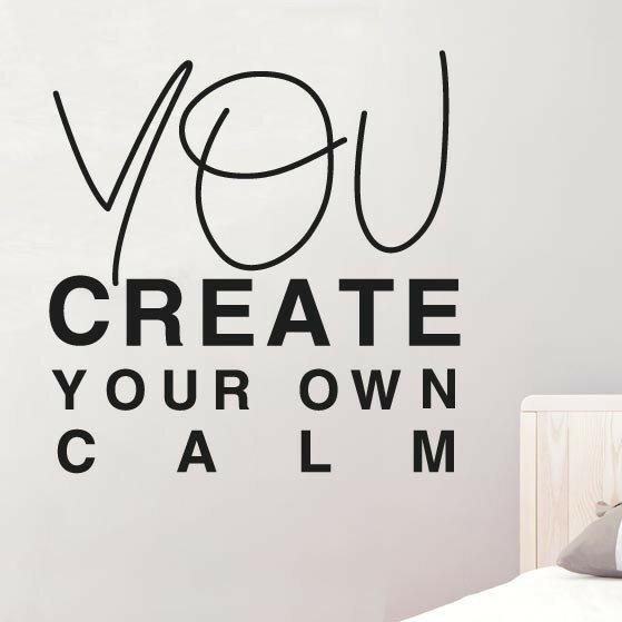 You Create Your Own Calm Wall Sticker 17 Stories Size: Medium, Colour: Black on Productcaster.