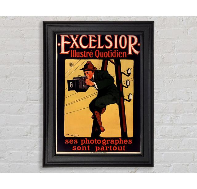 Gerahmtes Leinwandbild Excelsior Affiche Happy Larry Größe: 29,7 cm H x 42 cm B on Productcaster.