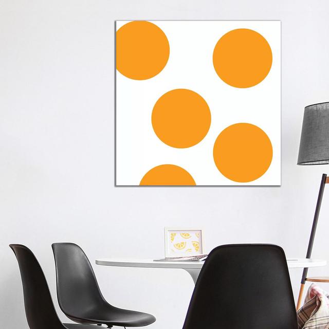 Orange Circles Ivy Bronx Size: 93.98cm H x 93.98cm W x 1.905cm W on Productcaster.