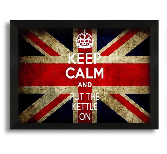 English Flag Keep Calm - Picture Frame Photograph on Canvas Borough Wharf Size: 42cm H x 60cm W x 10cm D on Productcaster.