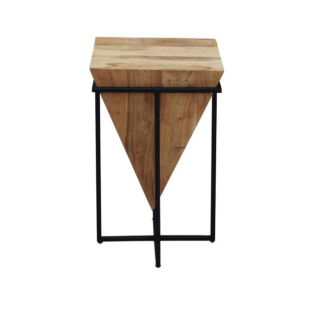 Graciela Medium Side Table Borough Wharf Table Top Colour: Natural Wood on Productcaster.