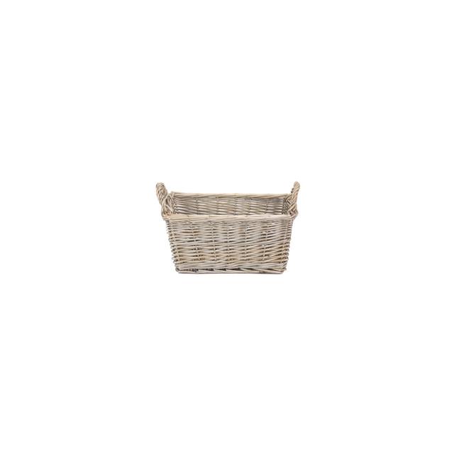 Wicker Unlined Storage Basket with Handles Bay Isle Home Size: 19cm H x 19cm W x 29cm D on Productcaster.