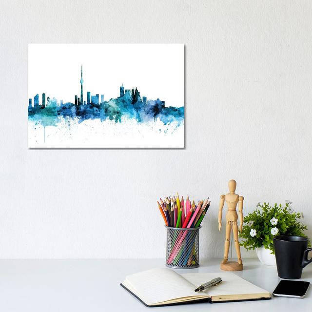 Salt Lake City, Utah Skyline by Michael Tompsett - Wrapped Canvas Art Prints Latitude Run Size: 20.32cm H x 30.48cm W x 1.91cm D on Productcaster.