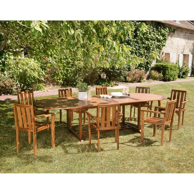 Legros Dining Set Rosalind Wheeler Size: 75cm H x 200cm W x 120cm L on Productcaster.