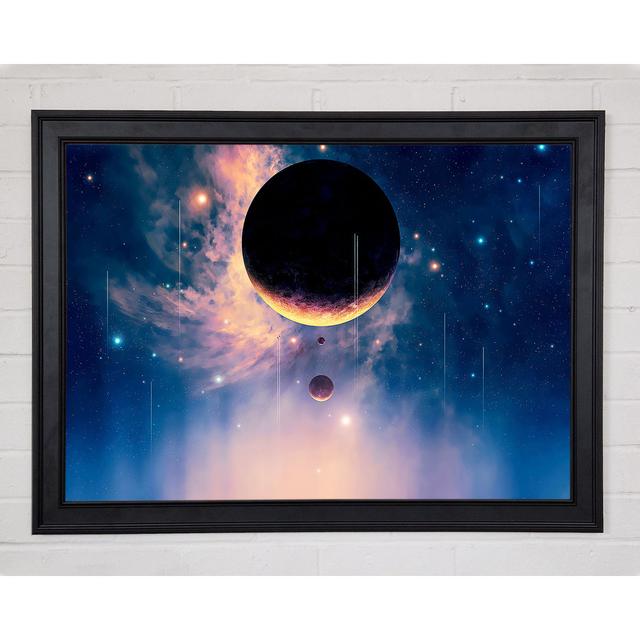 Das Sonnensystem - Einzelne Bilderrahmen Kunstdrucke Brayden Studio Größe: 42 cm H x 59,7 cm B x 1,5 cm T, Format: Poster mit metallgrauem Rahmen on Productcaster.