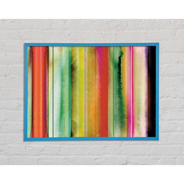 Brush Strokes 3 Framed Print Ivy Bronx Format: Blue Framed Paper, Size: 29.7cm H x 42cm W x 2cm D on Productcaster.