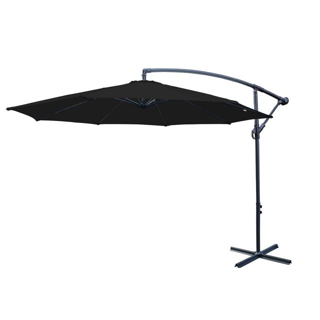 Poe 3m Black Cantilever Banana Parasol Freeport Park on Productcaster.