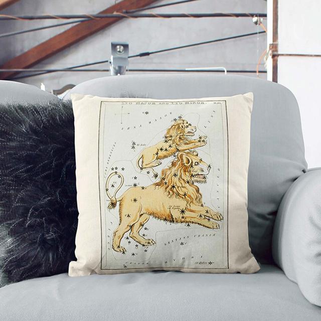 Astronomical Zodiac Chart of the Leo Constellation Cushion with Filling East Urban Home Size: 55 x 55 cm, Backing Colour: White on Productcaster.