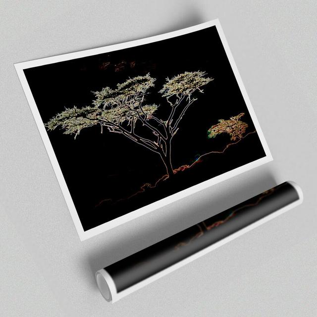 Night Tree - Photograph Print on Paper East Urban Home Size: 84.1 cm H x 118.9 cm W on Productcaster.