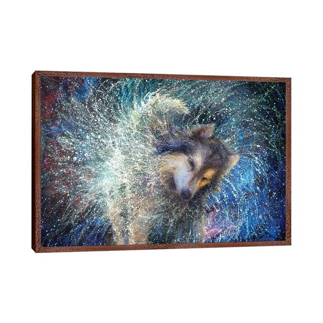 Luna the Sidereal by Iris Scott - Painting on Canvas Alpen Home Format: Classic Brown Wood Framed, Size: 45.72cm H x 66.04cm W x 3.81cm D on Productcaster.