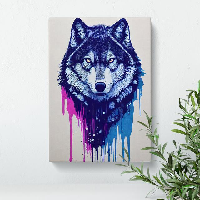 Painted Wolf No.3 - Wrapped Canvas Graphic Art Alpen Home Size: 50cm H x 35cm W x 3cm D on Productcaster.