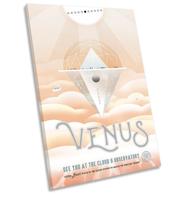 Venus NASA Space Tourism Picture - Wrapped Canvas Graphic Art Happy Larry Size: 45.7" H x 30.5" W x 2cm D on Productcaster.