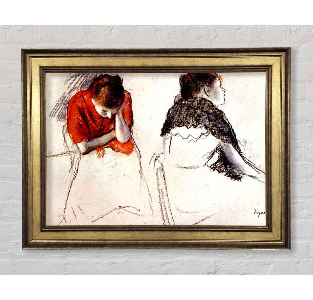 Degas Two Women Seated - Single Picture Frame Art Prints Rosalind Wheeler Size: 21cm H x 42cm W on Productcaster.