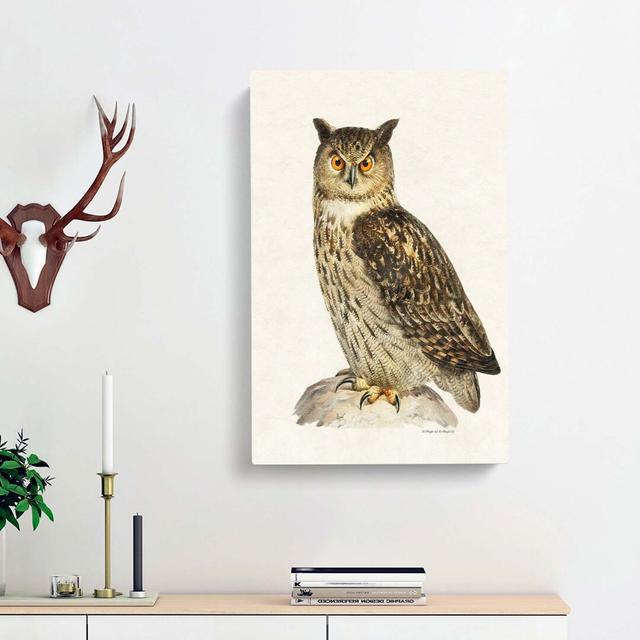 Eurasian Eagle-Owl by Von Wright - Wrapped Canvas Painting Print East Urban Home Size: 50cm H x 35cm W x 3cm D on Productcaster.