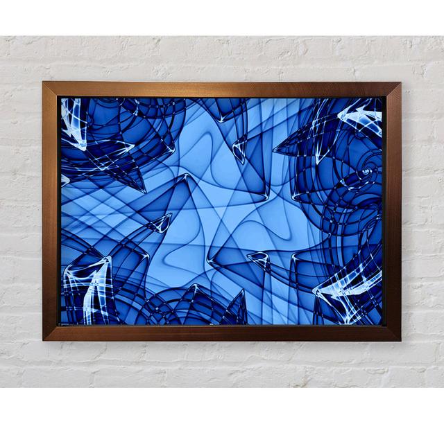 Blue Glass Framed Print Ivy Bronx Size: 59.7cm H x 84.1cm W on Productcaster.