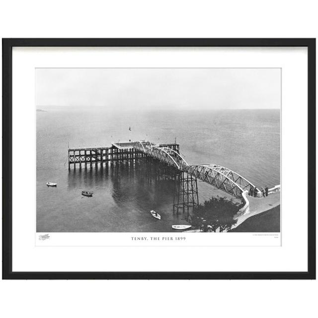 'Tenby, the Pier 1899' by Francis Frith - Picture Frame Photograph Print on Paper The Francis Frith Collection Size: 28cm H x 36cm W x 2.3cm D on Productcaster.