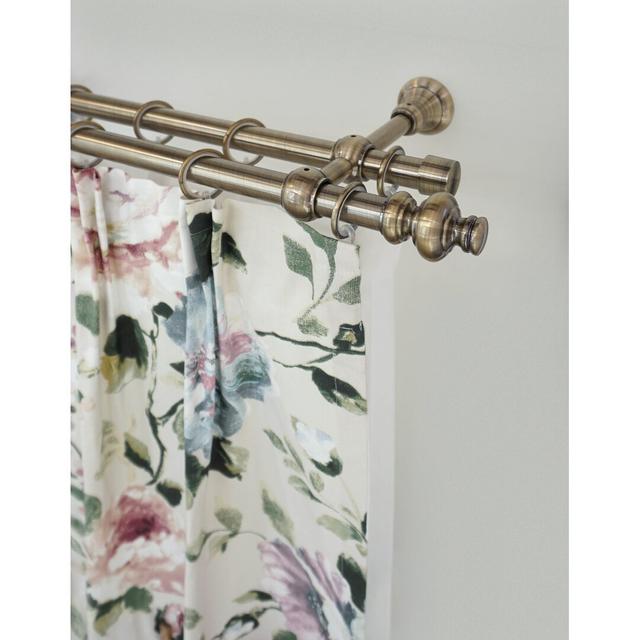 Lynelle Curtain Double Pole and Hardware Set Symple Stuff Size: 5 cm H x 250 cm W x 20 cm D, Finish: Copper on Productcaster.