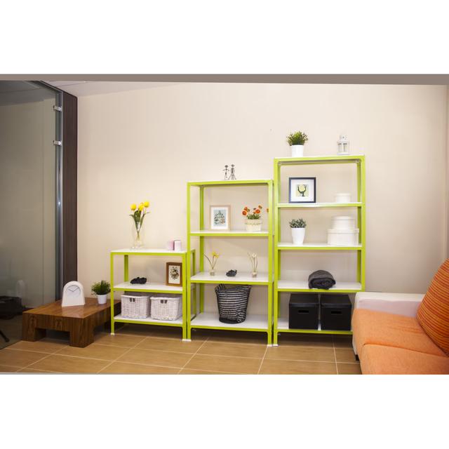 Van Reipen 160cm 4 Shelf Shelving Unit Rebrilliant Size: 160cm H x 80cm W x 30cm D, Finish: Green on Productcaster.