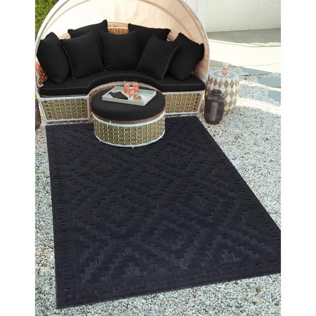 Brussels Power Loomed Black Rug Natur Pur Rug Size: Rectangle 200 x 290cm on Productcaster.