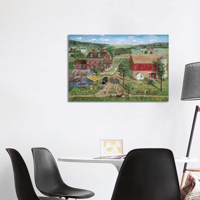 Ma's Farm Stand by Bob Fair - Wrapped Canvas Art Prints Rosalind Wheeler Size: 66.04cm H x 101.6cm W x 3.81cm D on Productcaster.