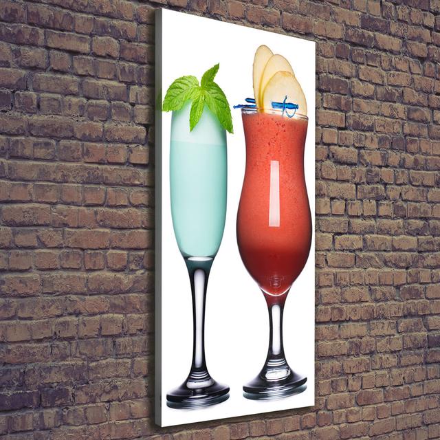 Colourful Cocktails - Wrapped Canvas Art Prints Brayden Studio on Productcaster.