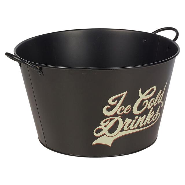 Large Black Metal Champagne, Wine, Beer, Drinks Bucket with Design and Handles 17 Stories on Productcaster.